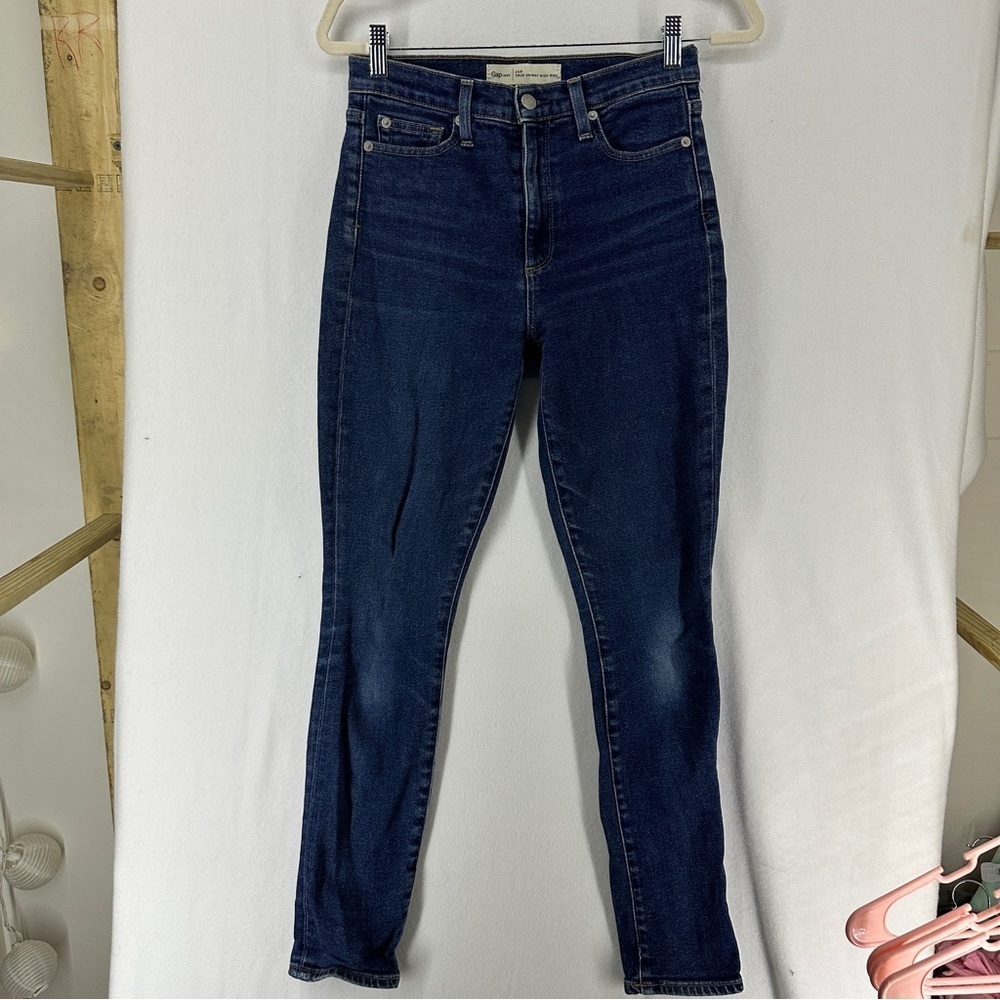 Gap 1969 True Skinny High Rise 26R Dark Wash